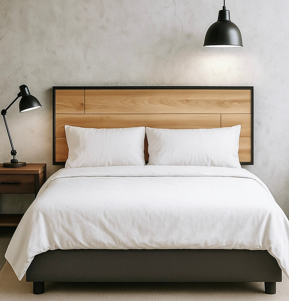 CABECERA QUEEN SIZE "FLOTANTE ESTILO INDUSTRIAL" MAPLE.       Cabecero moderno, elegante y minimalista. Diseño sofisticado.